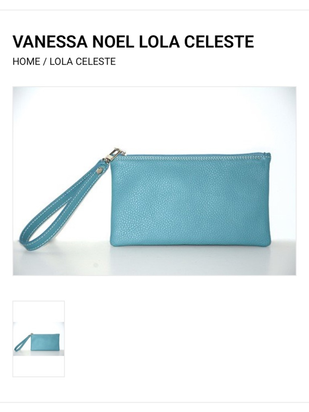 Vanessa Noel Lola Celeste Wristlet Clutch